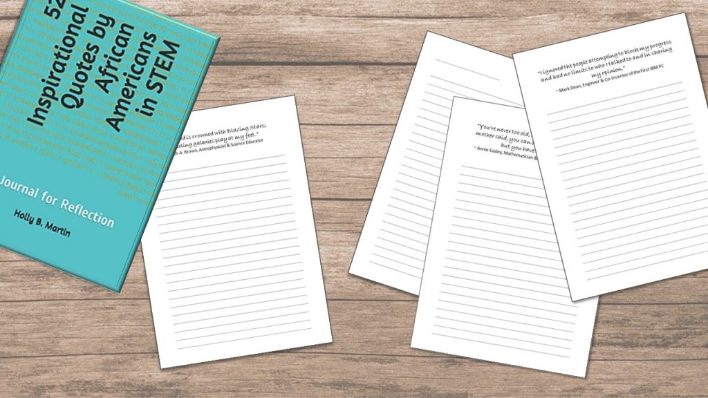 Journal with 52 quotes by African Americans in STEM